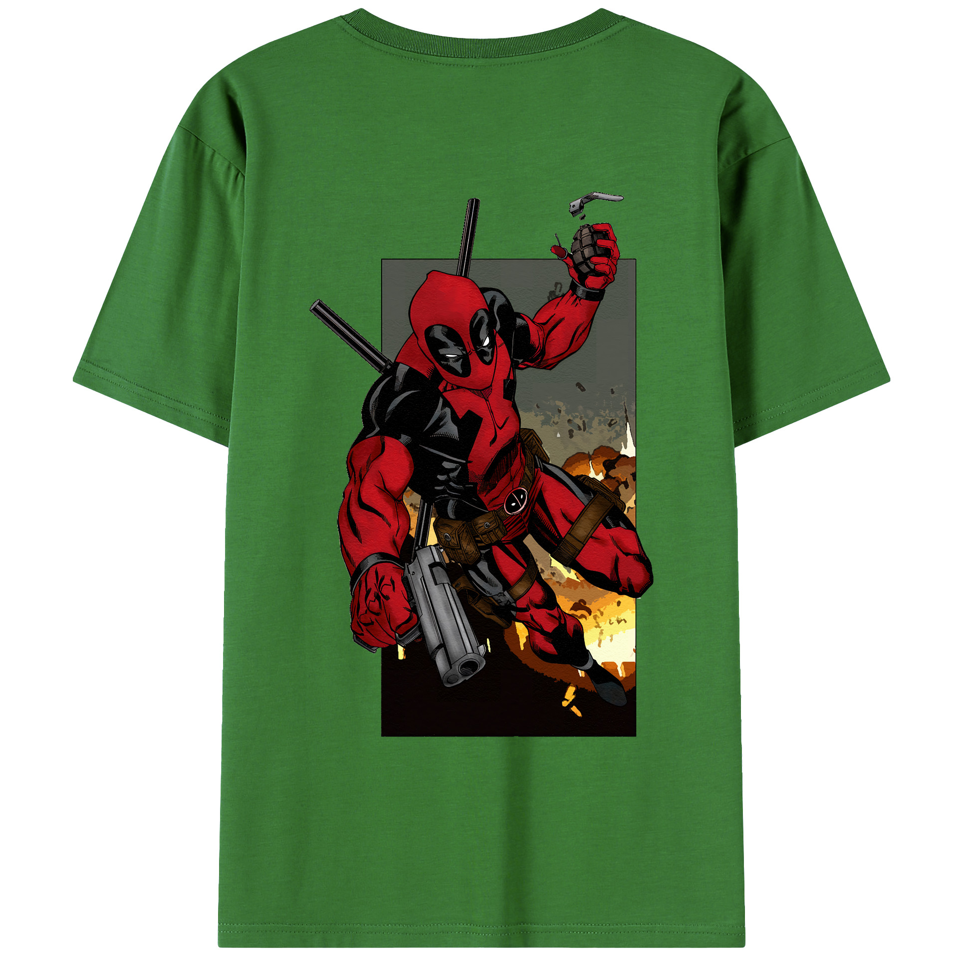 （画像用） Deadpool デッドプール レディース半袖Tシャツ(バックプリント)